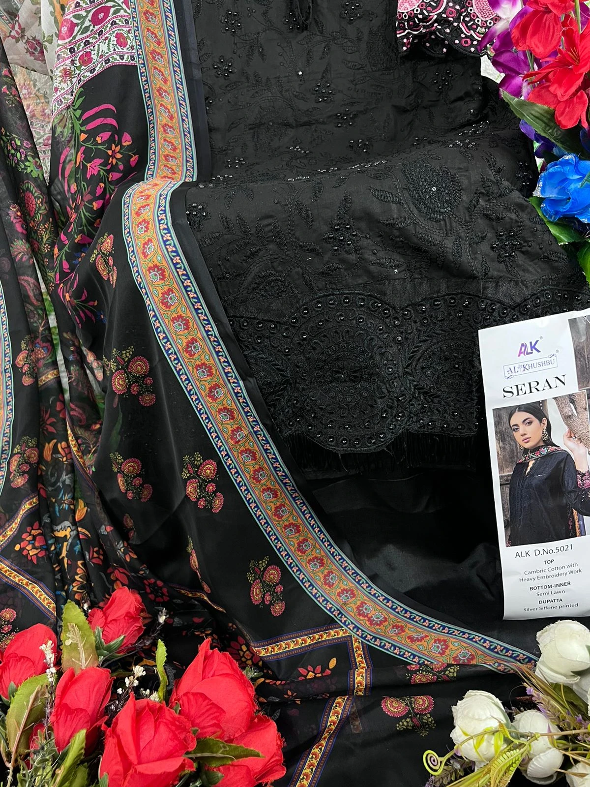 Zaha Seran Vol 1 Cambric Cotton Wholesale Pakistani Salwar Suit Catalog — Wholesale Salwar Suits, MPA wholesale from Surat — view 5